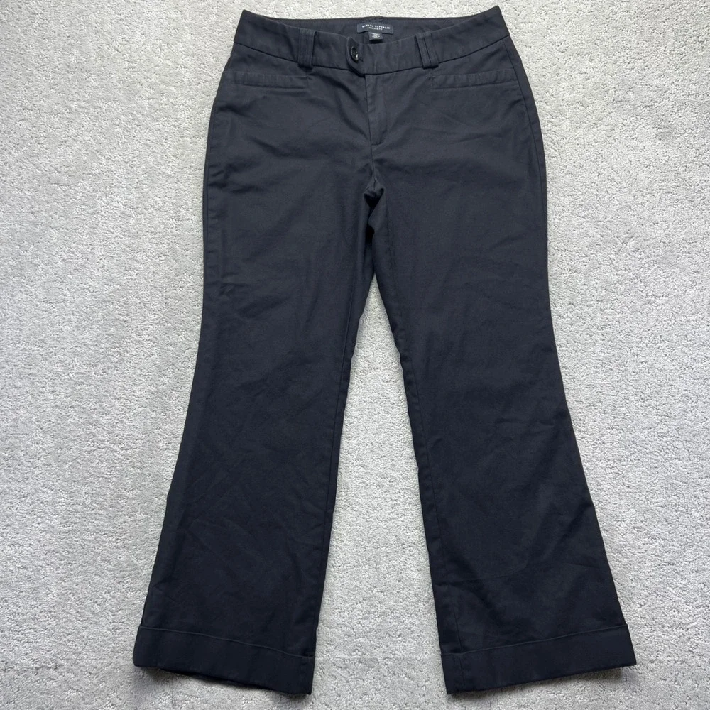 Banana Republic Pants Womens 12P Black Jackson Fit Stretch Trousers‎ Office